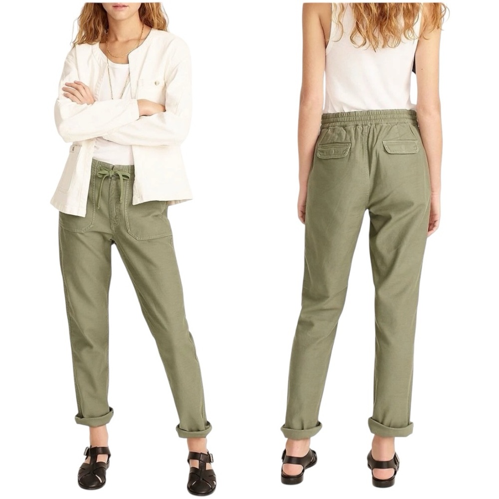 J. Crew Tie-waist Camp Pant XL Cotton Natural Fiber Sustainable Casual Capsule